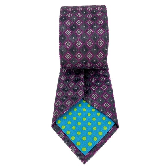 TED BAKER LONDON Diamond Polka Dot Silk Tie - Picture 7 of 16